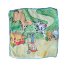 Serviette en tissu matériel microfibre personnalisé pas cher, serviette imprimée dessin animé, serviette pour les enfants